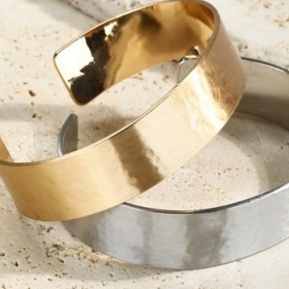 Hammered Solid Cuff - Silver-tone - Picture 2 of 2